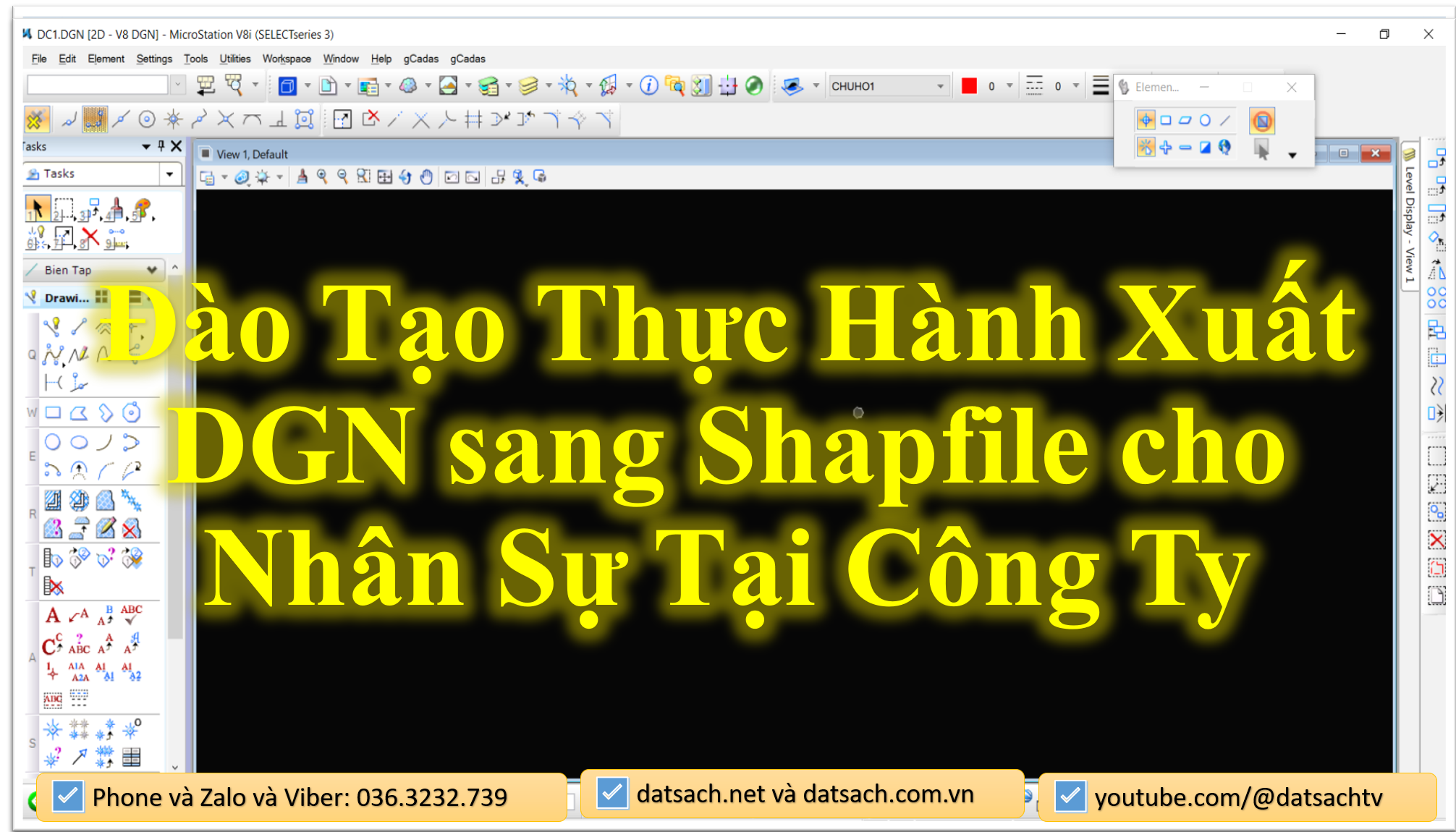 Đào Tạo Thực Hành Xuất DGN sang Shapfile cho Nhân Sự Tại Công Ty.