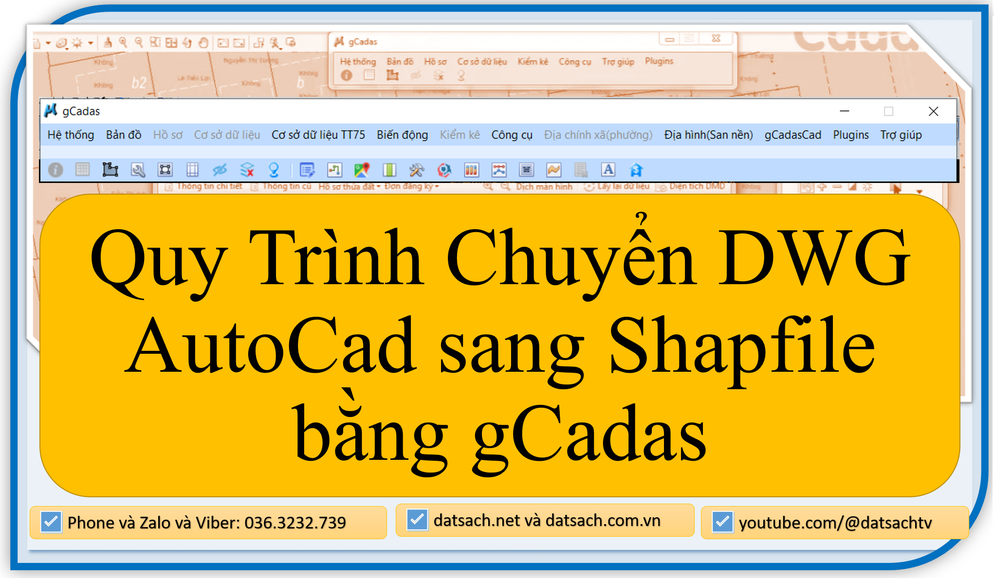 Quy Trình Chuyển DWG AutoCad sang Shapfile bằng gCadas
