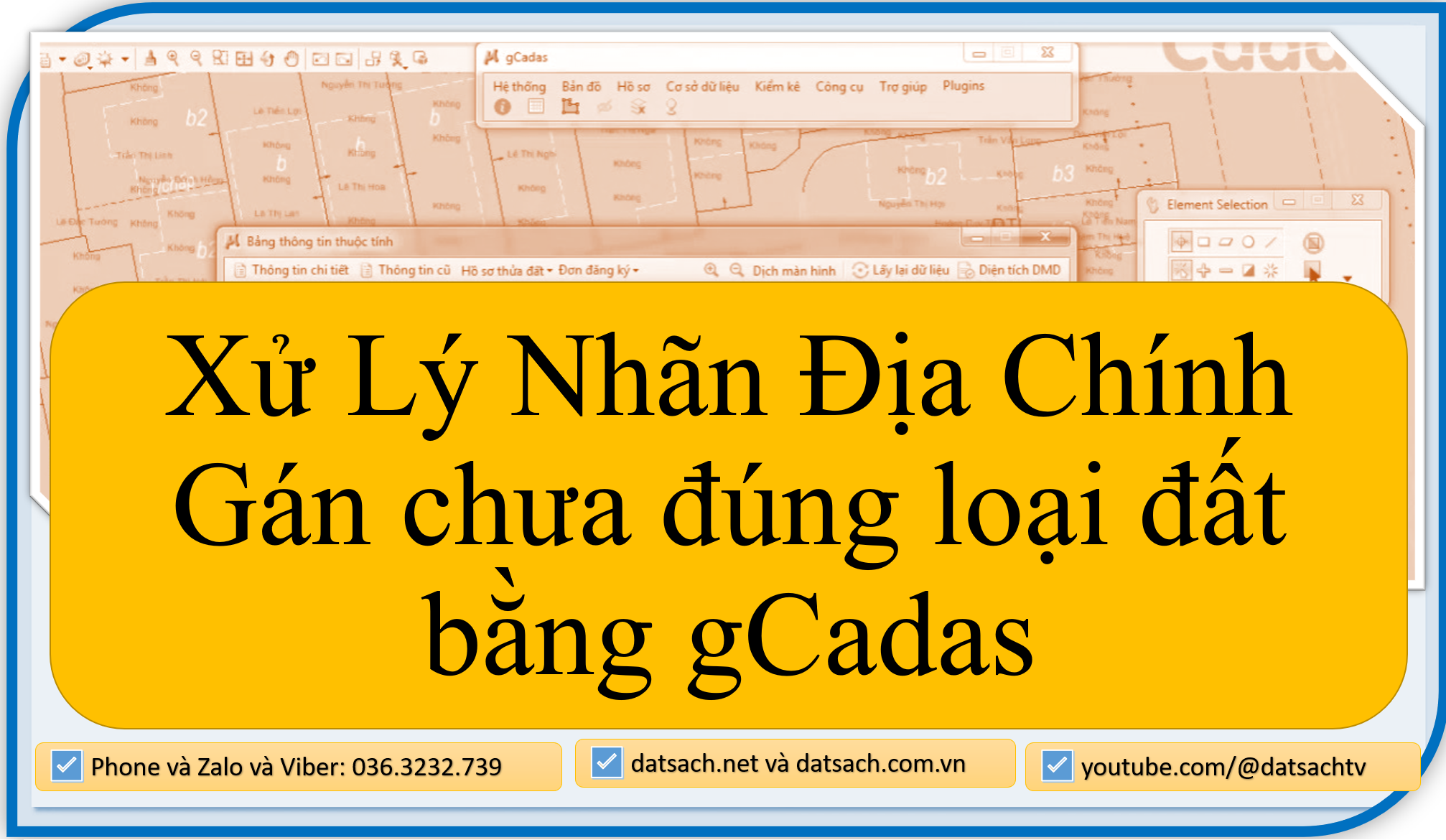♥️ 30. Xử Lý Nhãn Địa Chính Gán chưa đúng loại đất bằng gCadas