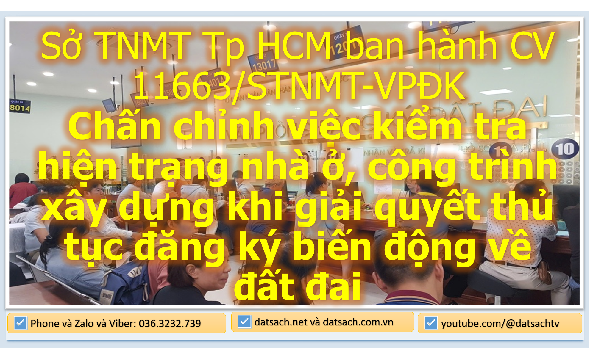 Sở Tài nguyên và Môi trường Tp HCM ban hành CV 11663/STNMT-VPĐK ngày 06/11/2024 chấn chỉnh việc kiểm tra hiện trạng nhà ở, công trình xây dựng khi giải quyết thủ tục đăng ký biến động về đất đai
