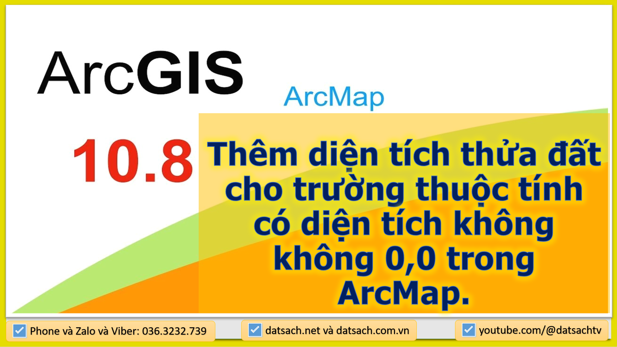 Thêm diện tích thửa đất cho trường thuộc tính có diện tích không không 0,0 trong ArcMap.