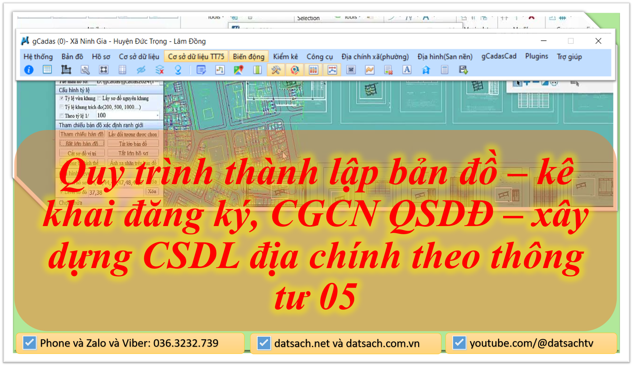 Quy trình thành lập bản đồ – kê khai đăng ký, CGCN QSDĐ – xây dựng CSDL địa chính theo thông tư 05