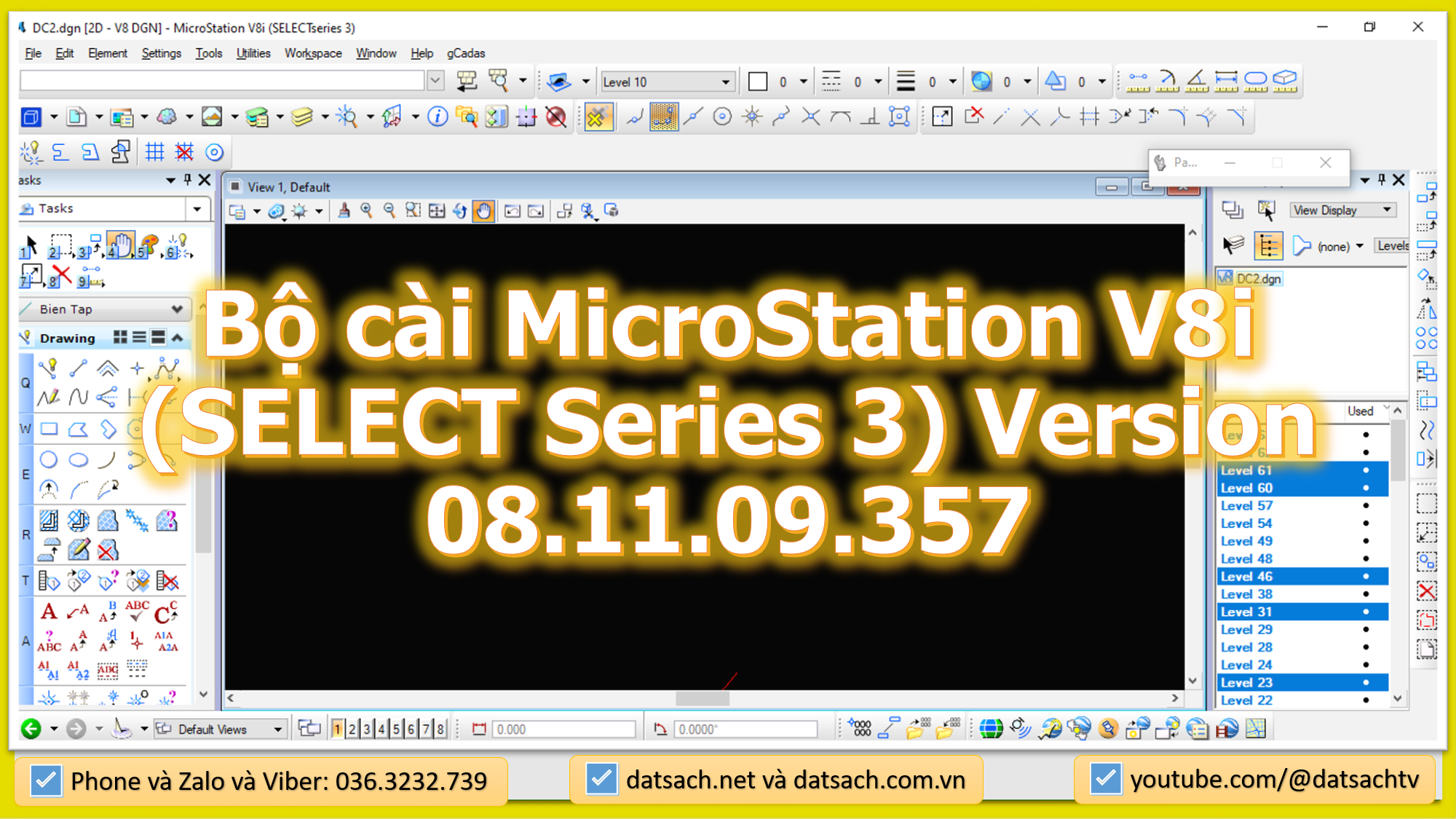 Bộ cài và Hướng dẫn sử dụng MicroStation V8i (SELECT Series 3) Version 08.11.09.357