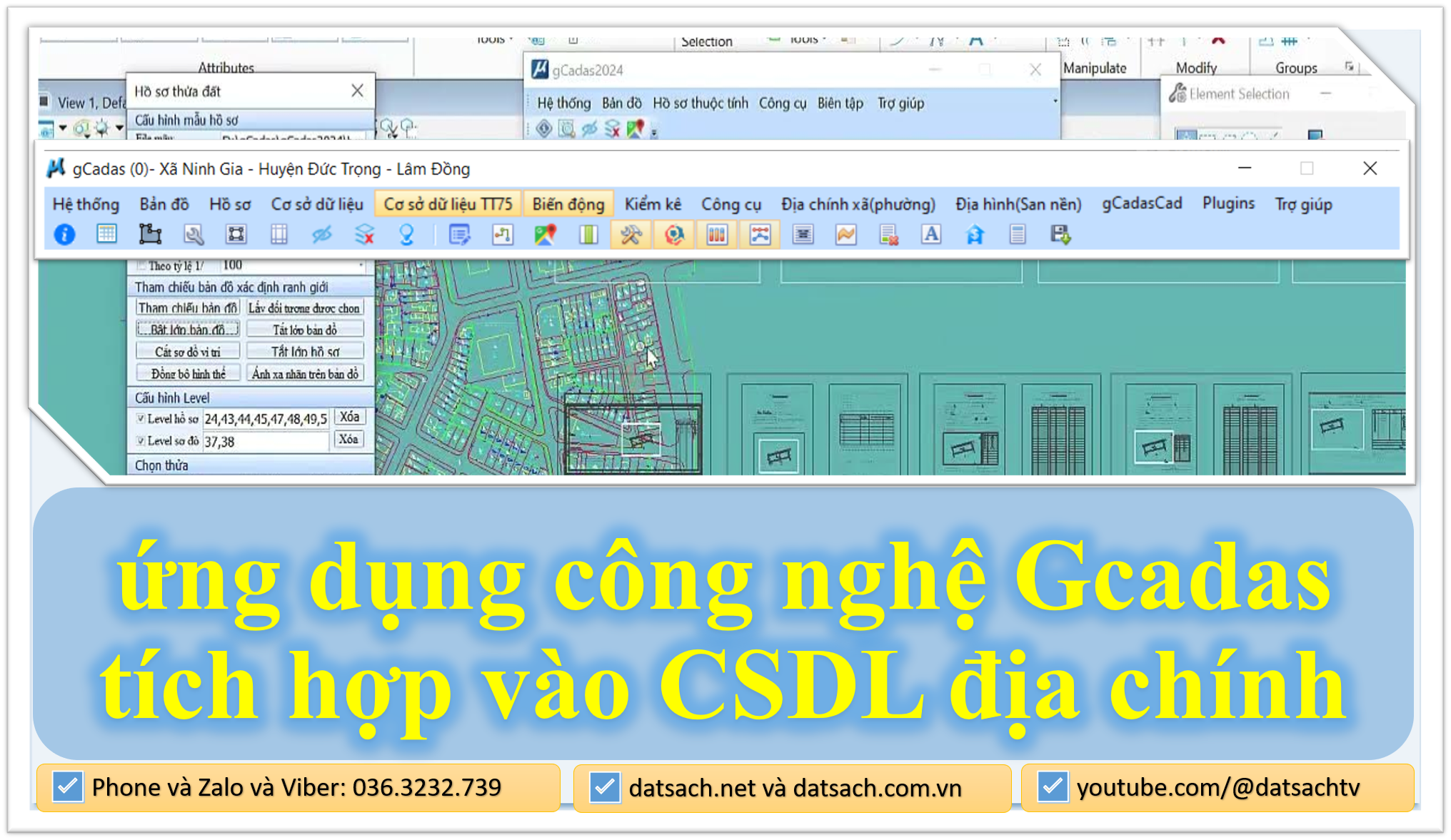 Ứng dụng công nghệ Gcadas tích hợp vào CSDL địa chính