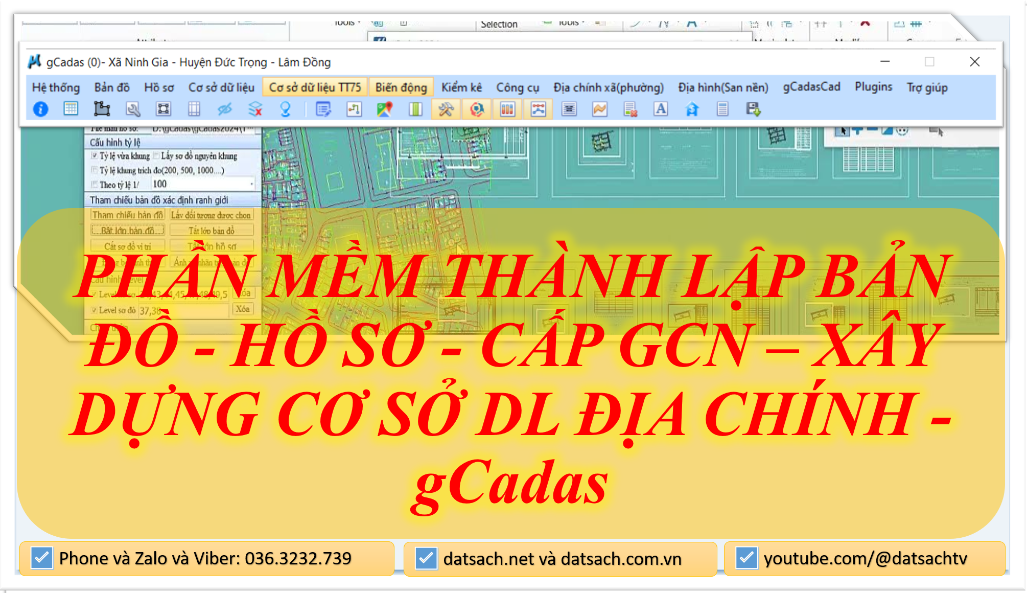 PHẦN MỀM THÀNH LẬP BẢN ĐỒ - HỒ SƠ - CẤP GCN – XÂY DỰNG CƠ SỞ DL ĐỊA CHÍNH - gCadas