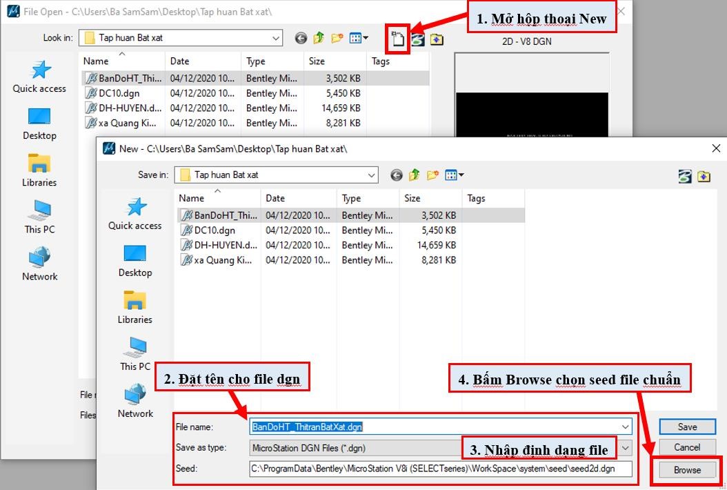 Hướng dẫn sử dụng và thực hành phần mềm Microsation v8i cho học viên 15 Hướng dẫn sử dụng và thực hành phần mềm Microsation v8i cho học viên