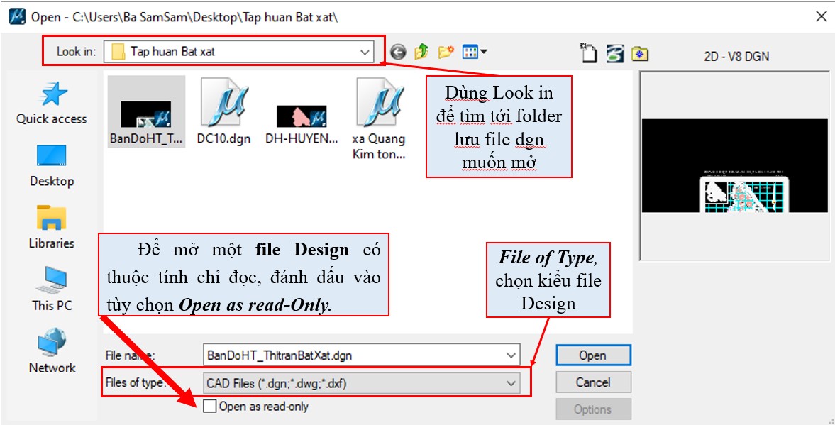 Hướng dẫn sử dụng và thực hành phần mềm Microsation v8i cho học viên 16 Hướng dẫn sử dụng và thực hành phần mềm Microsation v8i cho học viên