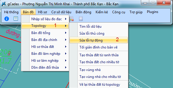 gCadas – phần mềm hỗ trợ việc trích lục thửa đất, hoàn thiện hồ sơ phục vụ Địa chính xã VPDK Cấp Huyện và Thống kê - kiểm kê đất đai