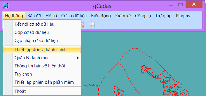 gCadas – phần mềm hỗ trợ việc trích lục thửa đất, hoàn thiện hồ sơ phục vụ Địa chính xã VPDK Cấp Huyện và Thống kê - kiểm kê đất đai