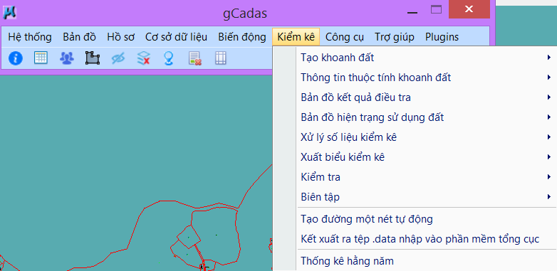 gCadas – phần mềm hỗ trợ việc trích lục thửa đất, hoàn thiện hồ sơ phục vụ Địa chính xã VPDK Cấp Huyện và Thống kê - kiểm kê đất đai