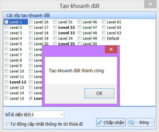 gCadas – phần mềm hỗ trợ việc trích lục thửa đất, hoàn thiện hồ sơ phục vụ Địa chính xã VPDK Cấp Huyện và Thống kê - kiểm kê đất đai