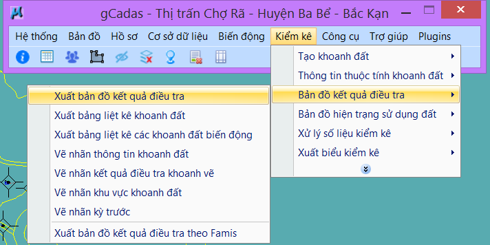 gCadas – phần mềm hỗ trợ việc trích lục thửa đất, hoàn thiện hồ sơ phục vụ Địa chính xã VPDK Cấp Huyện và Thống kê - kiểm kê đất đai