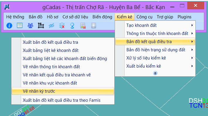 gCadas – phần mềm hỗ trợ việc trích lục thửa đất, hoàn thiện hồ sơ phục vụ Địa chính xã VPDK Cấp Huyện và Thống kê - kiểm kê đất đai