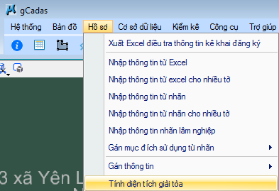 gCadas – phần mềm hỗ trợ thành lập BĐĐC, đăng ký cấp GCNQSDĐ, xây dựng CSDL địa chính và Thống kê - kiểm kê đất đai.
