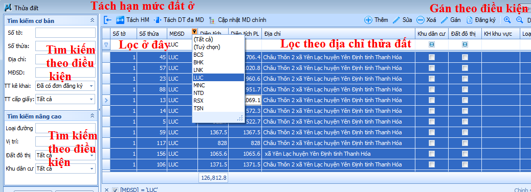 gCadas – phần mềm hỗ trợ thành lập BĐĐC, đăng ký cấp GCNQSDĐ, xây dựng CSDL địa chính và Thống kê - kiểm kê đất đai.