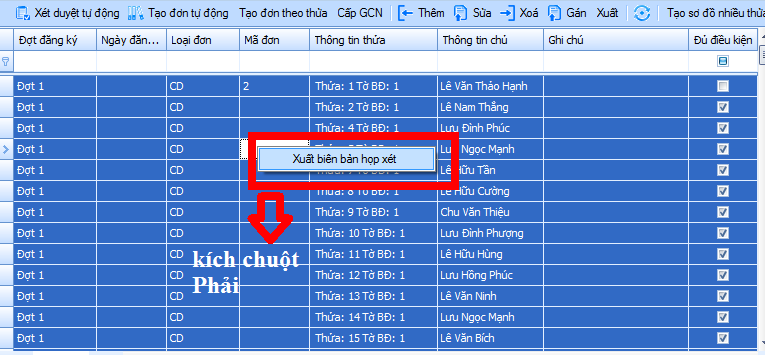 gCadas – phần mềm hỗ trợ thành lập BĐĐC, đăng ký cấp GCNQSDĐ, xây dựng CSDL địa chính và Thống kê - kiểm kê đất đai.