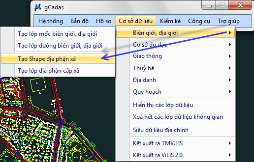gCadas – phần mềm hỗ trợ thành lập BĐĐC, đăng ký cấp GCNQSDĐ, xây dựng CSDL địa chính và Thống kê - kiểm kê đất đai.