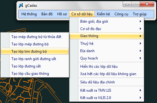 gCadas – phần mềm hỗ trợ thành lập BĐĐC, đăng ký cấp GCNQSDĐ, xây dựng CSDL địa chính và Thống kê - kiểm kê đất đai.