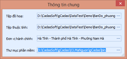 gCadas – phần mềm hỗ trợ thành lập BĐĐC, đăng ký cấp GCNQSDĐ, xây dựng CSDL địa chính và Thống kê - kiểm kê đất đai.
