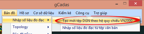 gCadas – phần mềm hỗ trợ thành lập BĐĐC, đăng ký cấp GCNQSDĐ, xây dựng CSDL địa chính và Thống kê - kiểm kê đất đai.