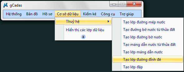 gCadas – phần mềm hỗ trợ thành lập BĐĐC, đăng ký cấp GCNQSDĐ, xây dựng CSDL địa chính và Thống kê - kiểm kê đất đai.