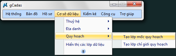 gCadas – phần mềm hỗ trợ thành lập BĐĐC, đăng ký cấp GCNQSDĐ, xây dựng CSDL địa chính và Thống kê - kiểm kê đất đai.