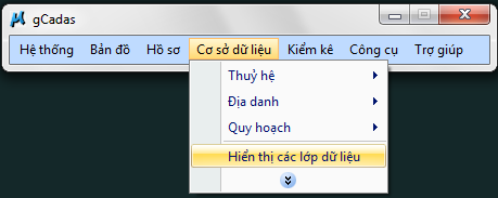gCadas – phần mềm hỗ trợ thành lập BĐĐC, đăng ký cấp GCNQSDĐ, xây dựng CSDL địa chính và Thống kê - kiểm kê đất đai.