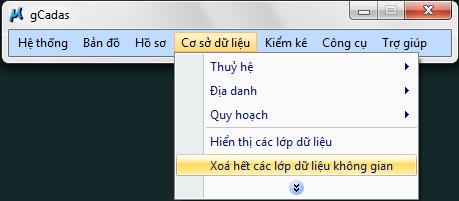 gCadas – phần mềm hỗ trợ thành lập BĐĐC, đăng ký cấp GCNQSDĐ, xây dựng CSDL địa chính và Thống kê - kiểm kê đất đai.