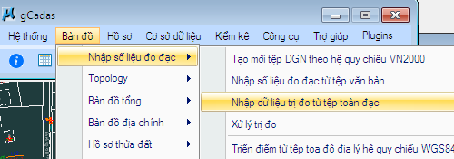 gCadas – phần mềm hỗ trợ thành lập BĐĐC, đăng ký cấp GCNQSDĐ, xây dựng CSDL địa chính và Thống kê - kiểm kê đất đai.