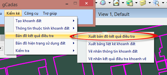 gCadas – phần mềm hỗ trợ thành lập BĐĐC, đăng ký cấp GCNQSDĐ, xây dựng CSDL địa chính và Thống kê - kiểm kê đất đai.