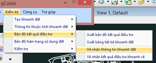 gCadas – phần mềm hỗ trợ thành lập BĐĐC, đăng ký cấp GCNQSDĐ, xây dựng CSDL địa chính và Thống kê - kiểm kê đất đai.