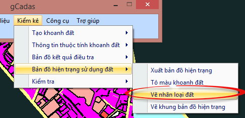 gCadas – phần mềm hỗ trợ thành lập BĐĐC, đăng ký cấp GCNQSDĐ, xây dựng CSDL địa chính và Thống kê - kiểm kê đất đai.