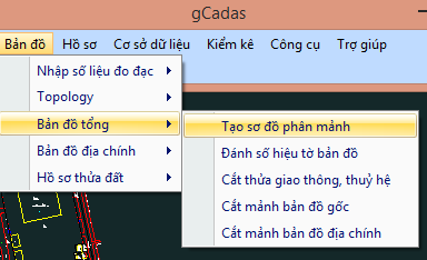 gCadas – phần mềm hỗ trợ thành lập BĐĐC, đăng ký cấp GCNQSDĐ, xây dựng CSDL địa chính và Thống kê - kiểm kê đất đai.