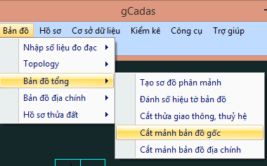 gCadas – phần mềm hỗ trợ thành lập BĐĐC, đăng ký cấp GCNQSDĐ, xây dựng CSDL địa chính và Thống kê - kiểm kê đất đai.
