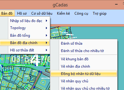 gCadas – phần mềm hỗ trợ thành lập BĐĐC, đăng ký cấp GCNQSDĐ, xây dựng CSDL địa chính và Thống kê - kiểm kê đất đai.