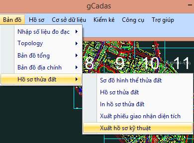 gCadas – phần mềm hỗ trợ thành lập BĐĐC, đăng ký cấp GCNQSDĐ, xây dựng CSDL địa chính và Thống kê - kiểm kê đất đai.