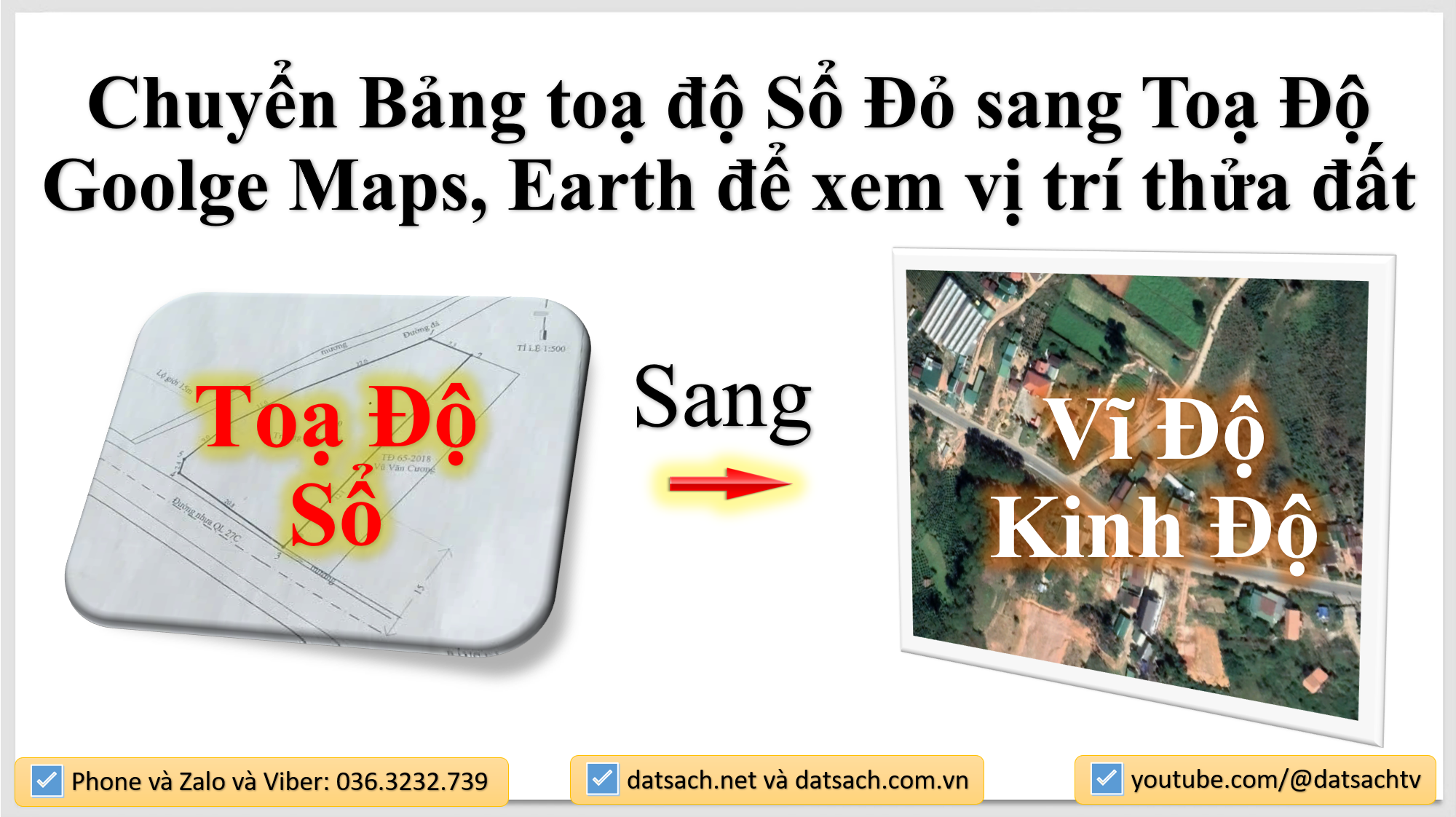 Chuyển Bảng toạ độ Sổ Đỏ sang Toạ Độ Goolge Maps, Earth để xem vị trí thửa đất