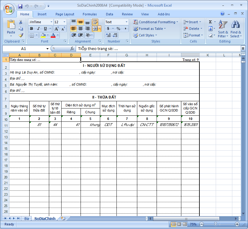 Giáo trình Hướng dẫn sử dụng phần mềm thành lập bản đồ địa chính TMV.MAP 1.0 114 Giáo trình Hướng dẫn sử dụng phần mềm thành lập bản đồ địa chính TMV.MAP 1.0