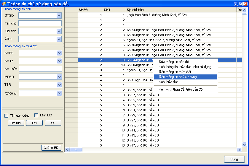 Giáo trình Hướng dẫn sử dụng phần mềm thành lập bản đồ địa chính TMV.MAP 1.0 18 Giáo trình Hướng dẫn sử dụng phần mềm thành lập bản đồ địa chính TMV.MAP 1.0
