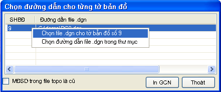 Giáo trình Hướng dẫn sử dụng phần mềm thành lập bản đồ địa chính TMV.MAP 1.0 62 Giáo trình Hướng dẫn sử dụng phần mềm thành lập bản đồ địa chính TMV.MAP 1.0