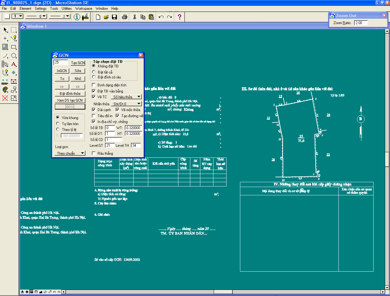Giáo trình Hướng dẫn sử dụng phần mềm thành lập bản đồ địa chính TMV.MAP 1.0 65 Giáo trình Hướng dẫn sử dụng phần mềm thành lập bản đồ địa chính TMV.MAP 1.0