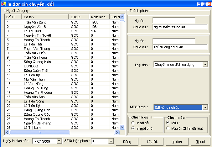 Giáo trình Hướng dẫn sử dụng phần mềm thành lập bản đồ địa chính TMV.MAP 1.0 73 Giáo trình Hướng dẫn sử dụng phần mềm thành lập bản đồ địa chính TMV.MAP 1.0