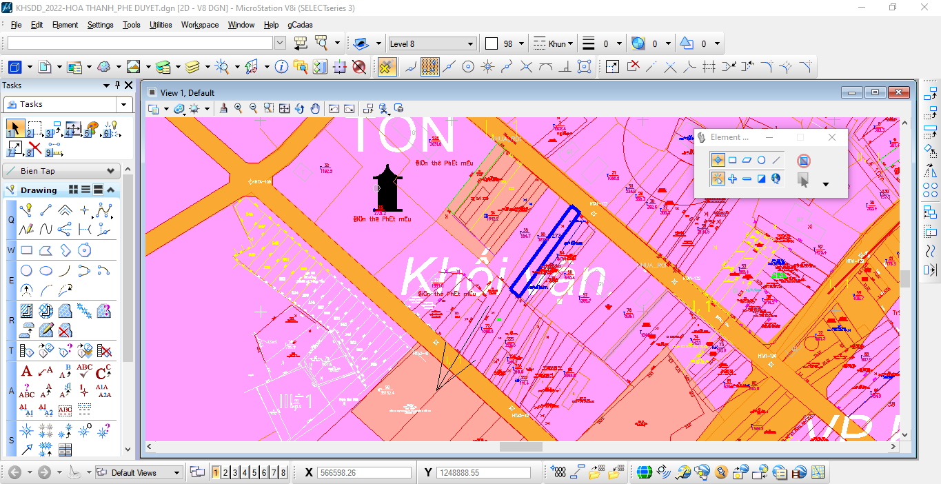Giáo trình khóa tra cứu quy hoạch bằng phần mềm Microsation V8i 53 Giáo trình khóa tra cứu quy hoạch bằng phần mềm Microsation V8i