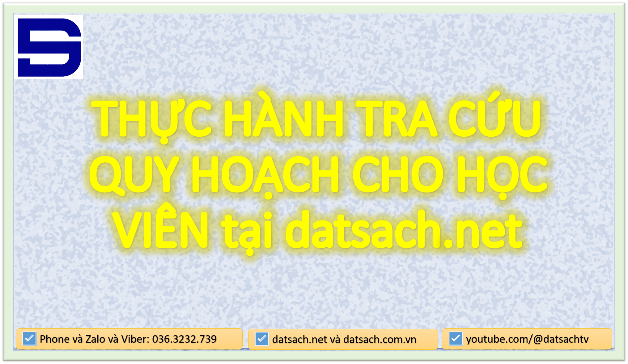 THỰC HÀNH TRA CỨU QUY HOẠCH CHO HỌC VIÊN tại Datsach.net