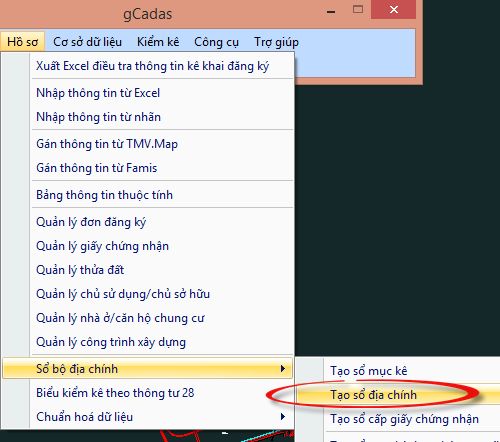 Giáo trình tập huấn sử dụng gCadas_phần mềm hỗ trợ thành lập BĐĐC, đăng ký cấp GCNQSDĐ, xây dựng CSDL địa chính và Thống kê - kiểm kê đất đai