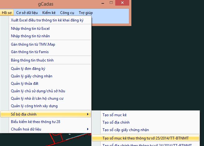 Giáo trình tập huấn sử dụng gCadas_phần mềm hỗ trợ thành lập BĐĐC, đăng ký cấp GCNQSDĐ, xây dựng CSDL địa chính và Thống kê - kiểm kê đất đai
