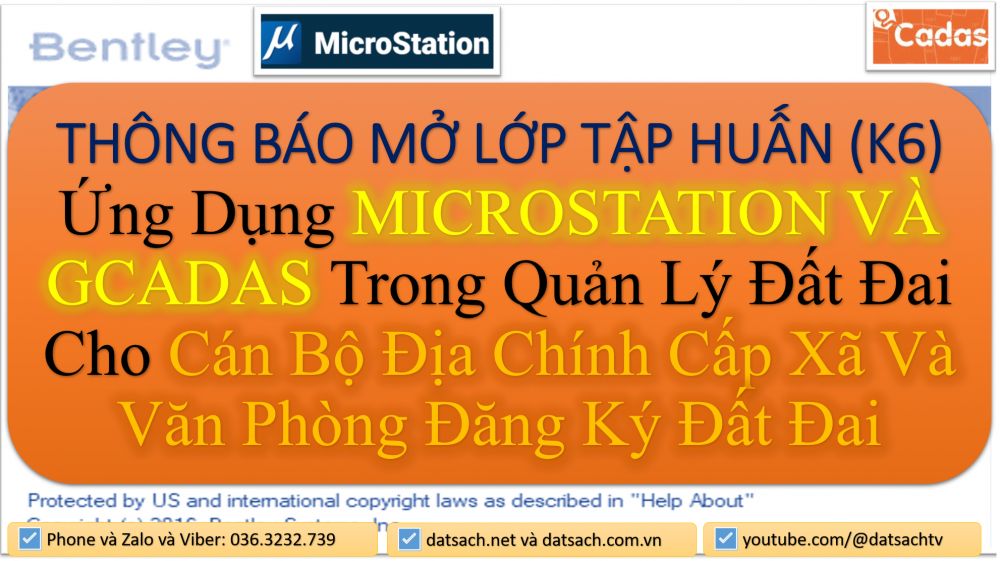 THÔNG BÁO MỞ LỚP TẬP HUẤN (K6): ỨNG DỤNG MICROSTATION VÀ GCADAS TRONG QUẢN LÝ ĐẤT ĐAI CHO CÁN BỘ ĐỊA CHÍNH CẤP XÃ VÀ VĂN PHÒNG ĐĂNG KÝ ĐẤT ĐAI