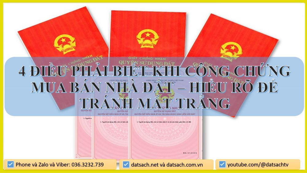 4 Điều Phải Biết Khi Công Chứng Mua Bán Nhà Đất – Hiểu Rõ Để Tránh Mất Trắng