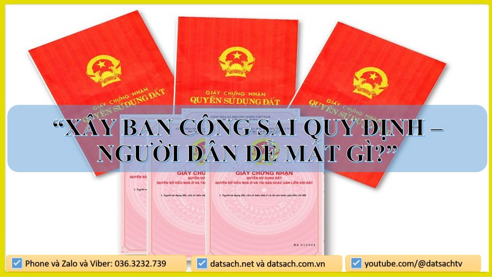 “Xây ban công sai quy định – Người dân dễ mất gì?”