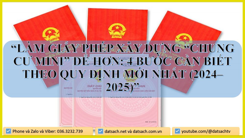 Làm giấy phép xây dựng “chung cư mini” dễ hơn: 4 bước cần biết theo quy định mới nhất (2024–2025)